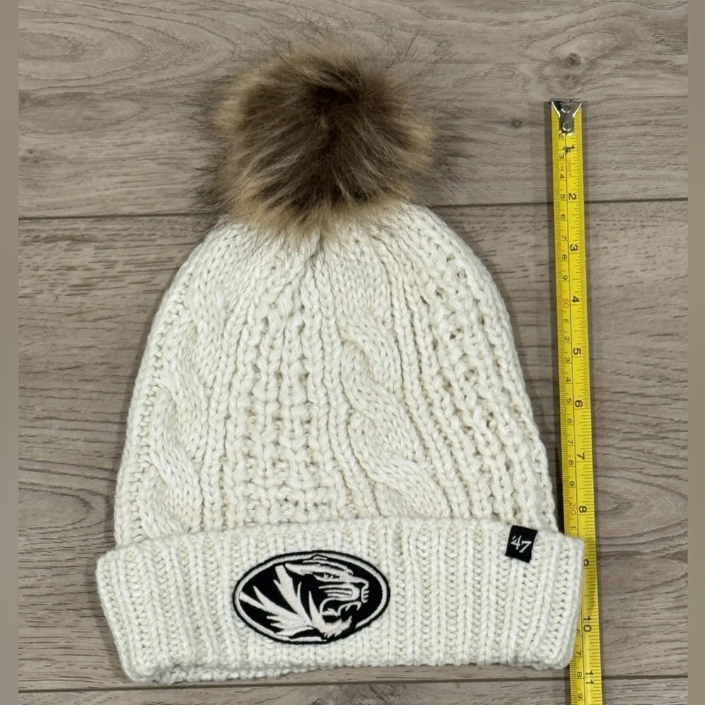 Mizzou Knit Hat with Pom - Women's New With Tags Mizzou Tiger OSFA 47Brand